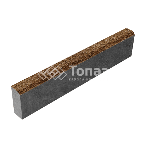 Камень бортовой БР 100.20.8, листопад с гранитной крошкой