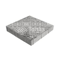 Тротуарная плитка Квадрат 500х500х70, аляска белая на камне