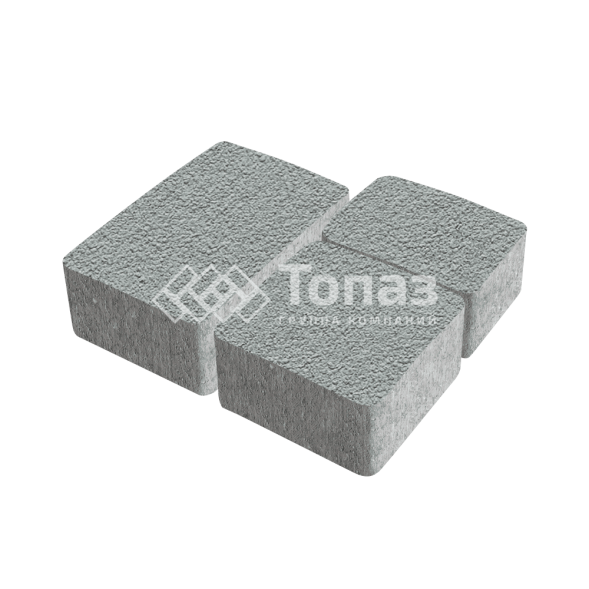 Тротуарная плитка Старый город, серая на камне, 4 см