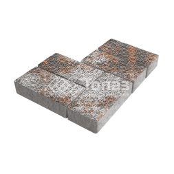 Тротуарная плитка 200х100х60, агат оранжевый с мраморной крошкой