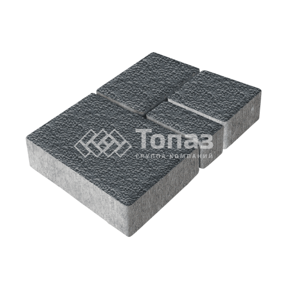 Тротуарная плитка Мюнхен, черная с гранитной крошкой, 6 см