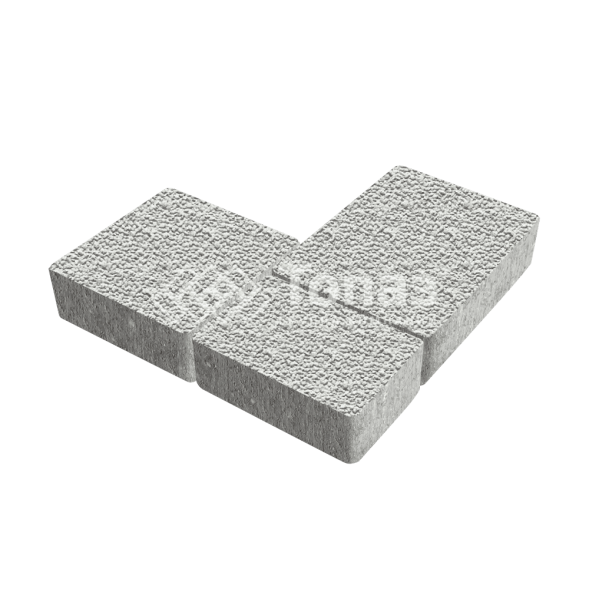 Тротуарная плитка Новый город, белая с мраморной крошкой, 4 см