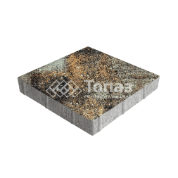 Тротуарная плитка Квадрат 500х500х70, агат кофейный на камне   