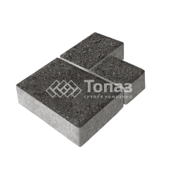 Тротуарная плитка Бергамо, джафар черный, 6 см