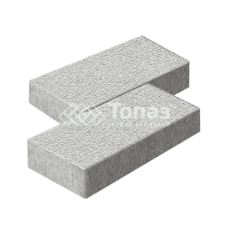 Тротуарная плитка 600х300х60, белая на камне