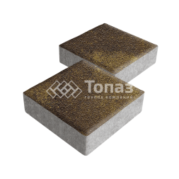 Тротуарная плитка Квадрат 200х200х40, осень на камне