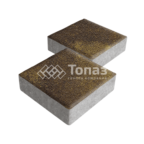 Тротуарная плитка Квадрат 200х200х40, осень на камне