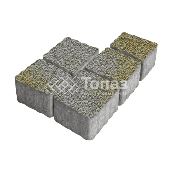 Тротуарная плитка Антик, меланж с мраморной крошкой, 4 см