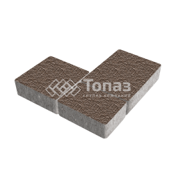 Тротуарная плитка Новый город, коричневая с мраморной крошкой, 4 см