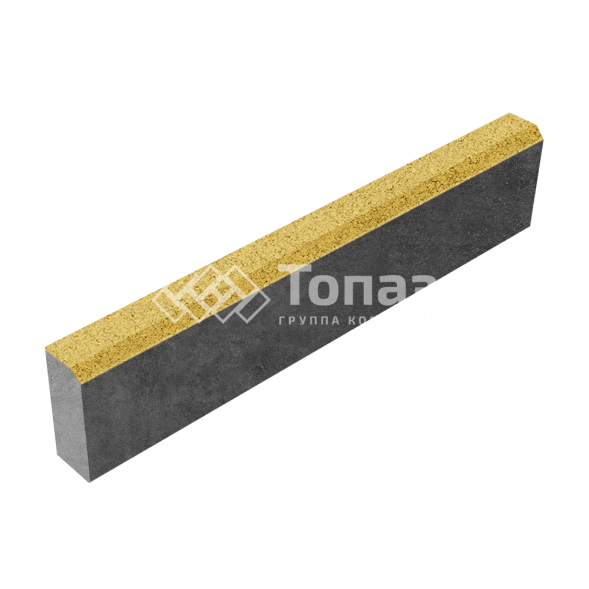 Камень бортовой БР 100.20.8, желтый