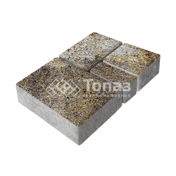 Тротуарная плитка Мюнхен, агат желтый с гранитной крошкой, 6 см