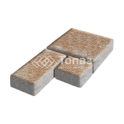 Тротуарная плитка Рубико, сансет с гранитной крошкой, 4 см 