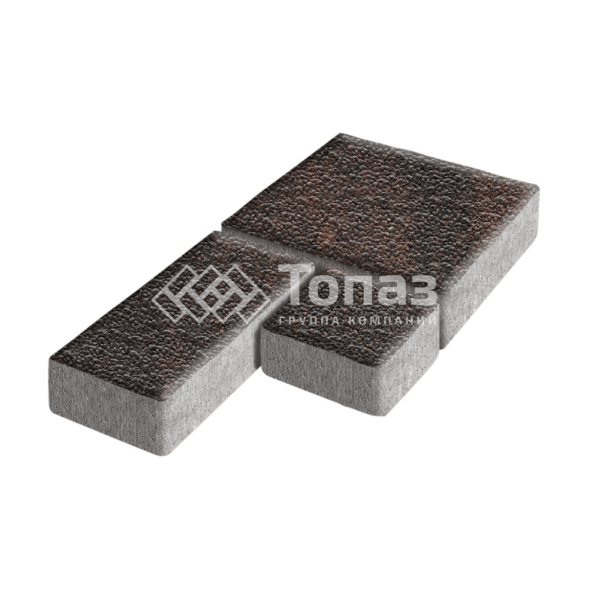 Тротуарная плитка Рубико, кармен с гранитной крошкой, 6 см