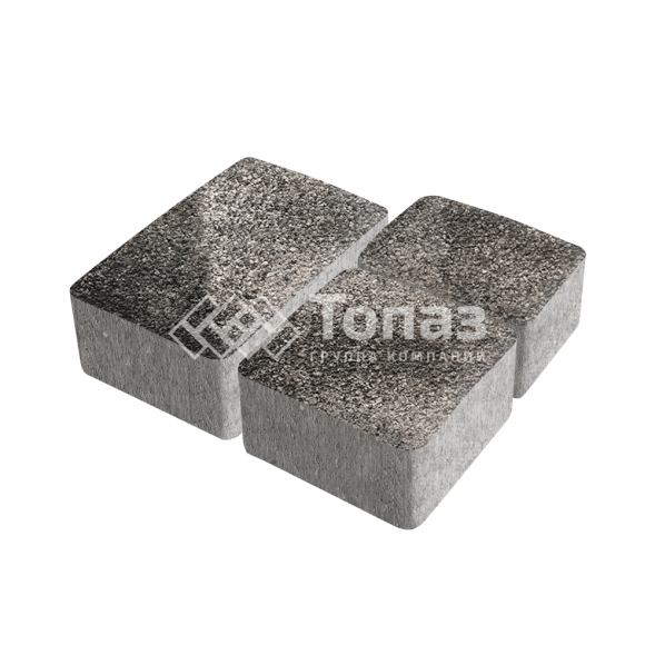 Тротуарная плитка Старый город, агат коричневый на камне, 4 см