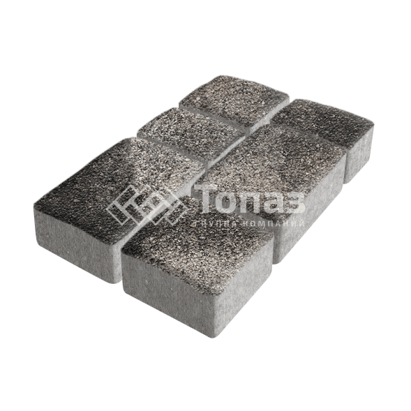 Тротуарная плитка Старый город, агат коричневый на камне, 4 см