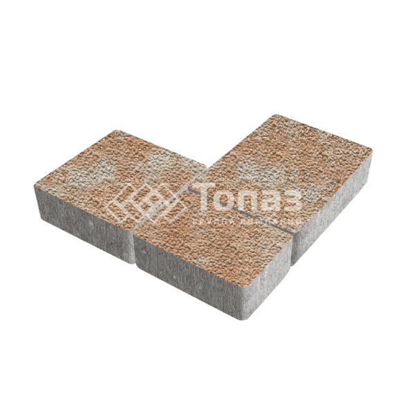 Тротуарная плитка Новый город, сансет с гранитной крошкой, 4 см 