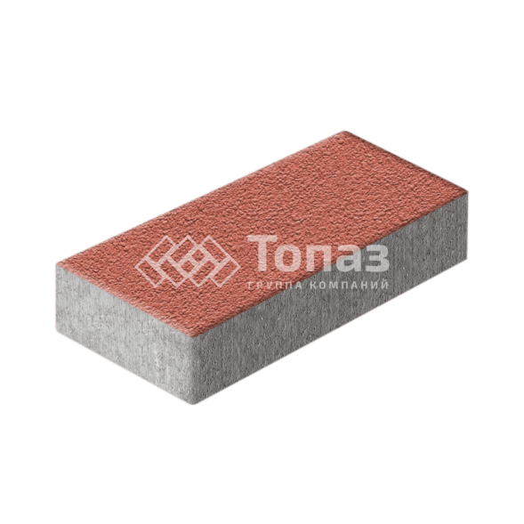 Тротуарная плитка 600х300х60, красная на камне