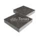 Тротуарная плитка Квадрат 500х500х70, джафар черный на камне