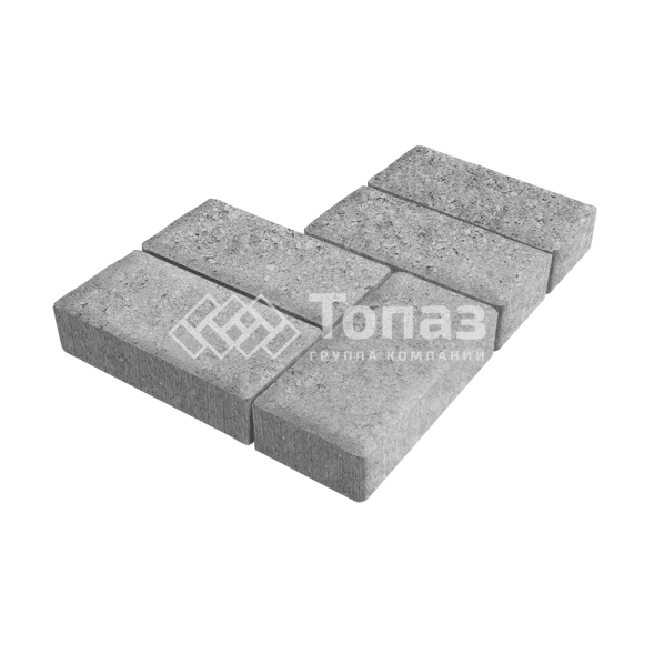 Тротуарная плитка 200х100х60, серо-белая
