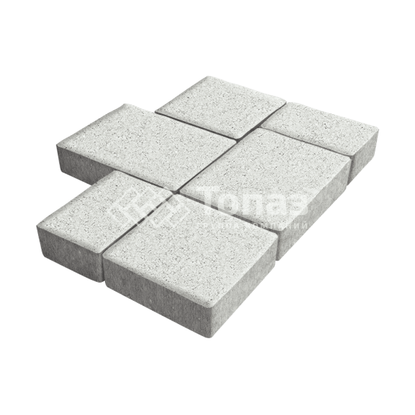 Тротуарная плитка Новый город, белая, 6 см