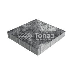 Тротуарная плитка Квадрат 500х500х70, черно-белая на камне 