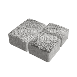 Тротуарная плитка Старый город, аляска белая на камне, 4 см