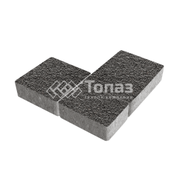 Тротуарная плитка Новый город, черная с мраморной крошкой, 4 см