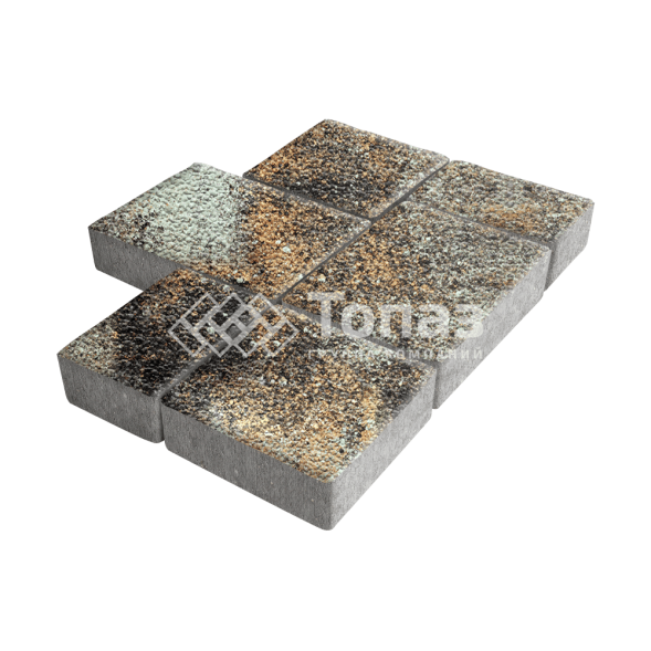 Тротуарная плитка Новый город, агат кофейный с гранитной крошкой, 6 см   