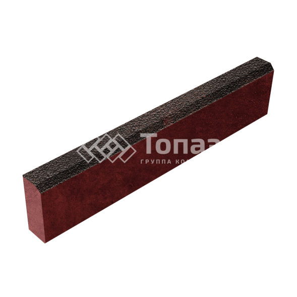 Камень бортовой БР 100.20.8, кармен на камне, красное основание