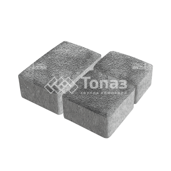 Тротуарная плитка Старый город, антрацит на камне, 4 см