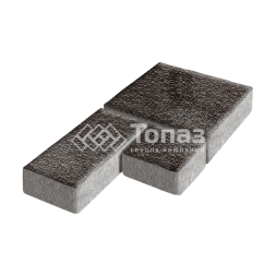 Тротуарная плитка Рубико, мокко с гранитной крошкой, 6 см