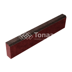 Камень бортовой БР 100.20.8, клинкер на камне, красное основание
