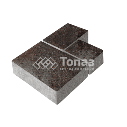 Тротуарная плитка Бергамо, мокко, 6 см