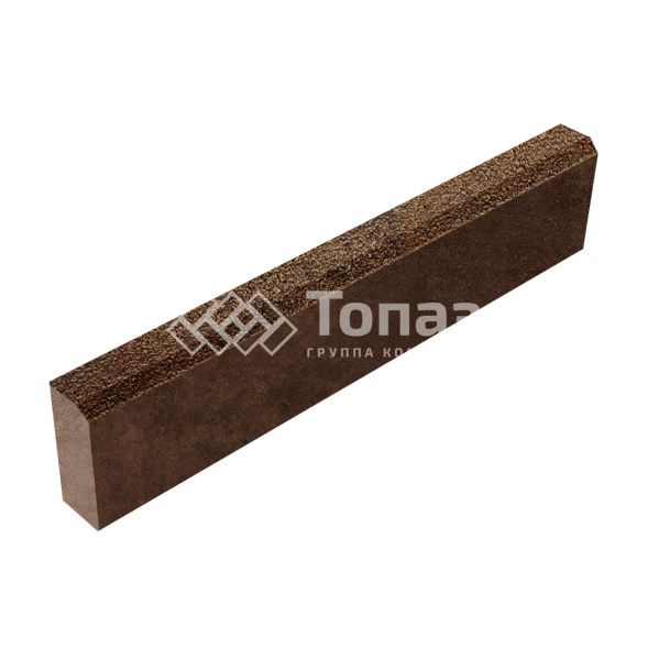 Камень бортовой БР 100.20.8, джафар оранжевый на камне, коричневое основание