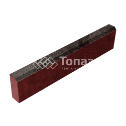 Камень бортовой БР 100.20.8, мокко на камне, красное основание