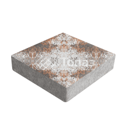 Тротуарная плитка Квадрат 200х200х40, агат оранжевый