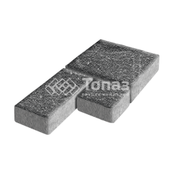 Тротуарная плитка Рубико, аляска черная с гранитной крошкой, 4 см