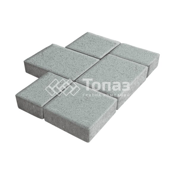 Тротуарная плитка Новый город, серая, 6 см