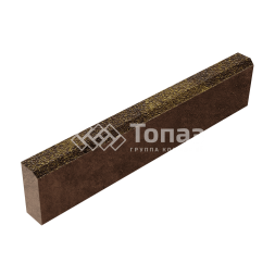 Камень бортовой БР 100.20.8, осень на камне, коричневое основание