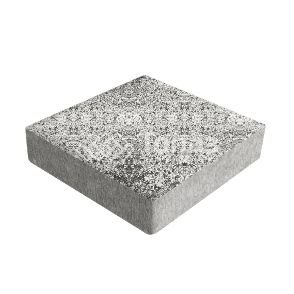 Тротуарная плитка Квадрат 200х200х40, аляска белая