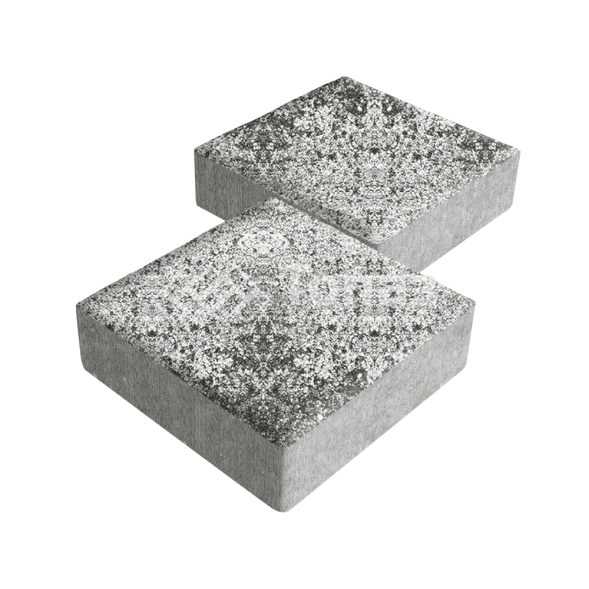 Тротуарная плитка Квадрат 200х200х40, аляска белая