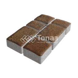 Тротуарная плитка Старый город, джафар оранжевый на камне, 4 см