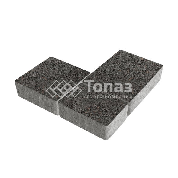 Тротуарная плитка Новый город, черная, 6 см