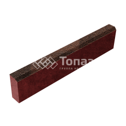 Камень бортовой БР 100.20.8, сорренто на камне, красное основание