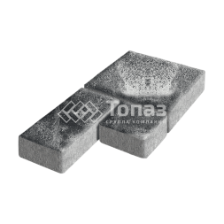 Тротуарная плитка Рубико, черно-белая, 6 см 