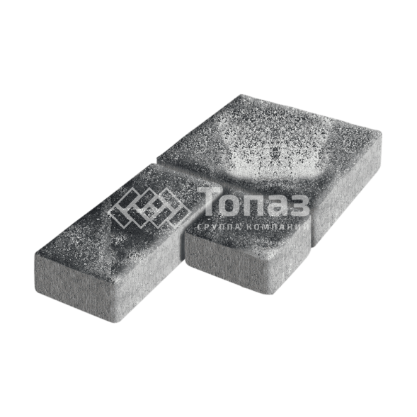 Тротуарная плитка Рубико, черно-белая, 6 см 