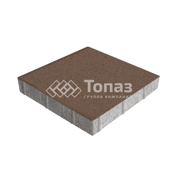 Тротуарная плитка Квадрат 500х500х70, коричневая