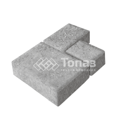 Тротуарная плитка Бергамо, серо-белая, 6 см