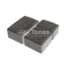 Тротуарная плитка Старый город, джафар черный на камне, 4 см