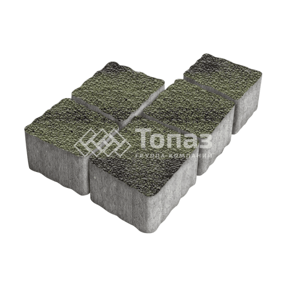 Тротуарная плитка Антик, янтарь с мраморной крошкой, 4 см